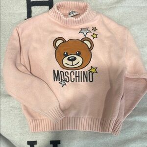 Moschino Pink Sweater with Bear Design